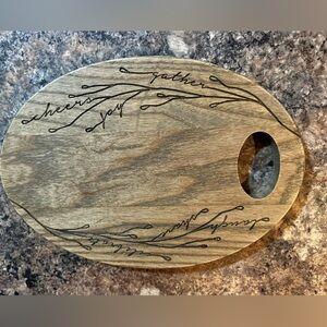 PAMPERED CHEF NIB ASH WOOD SERVING BOARD